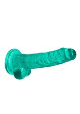 7" / 19 cm Realistic Dildo With Balls - Turquoise